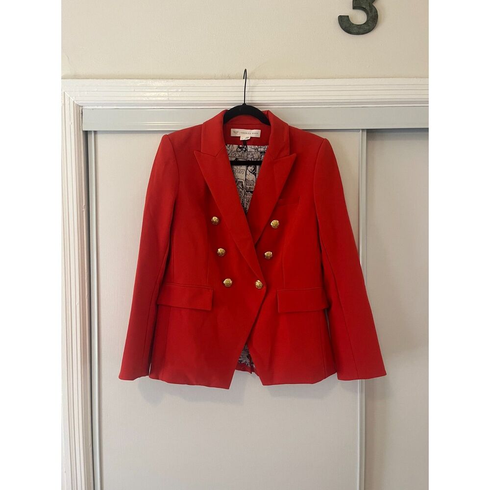 NWOT Veronica Beard x Wonder Woman Miller Dickey Jacket - Red/Gold - Size 12 - Picture 3 of 9